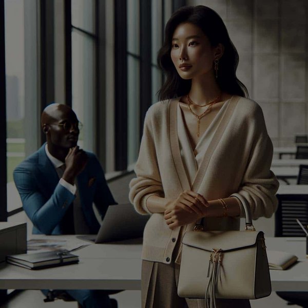 How to Style a Classic Cardigan with Trendy Accessories for a Fresh Office Look?